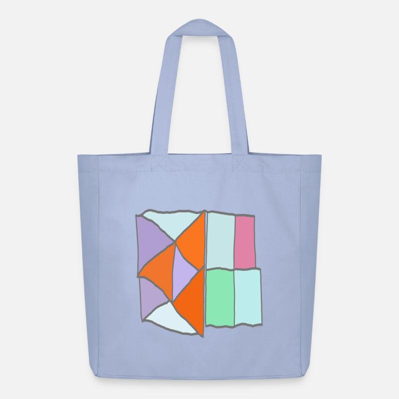 Geometrisches Patchwork-Mosaik - Midweight recycelter Stoffbeutel von Stanley/Stella - Sky