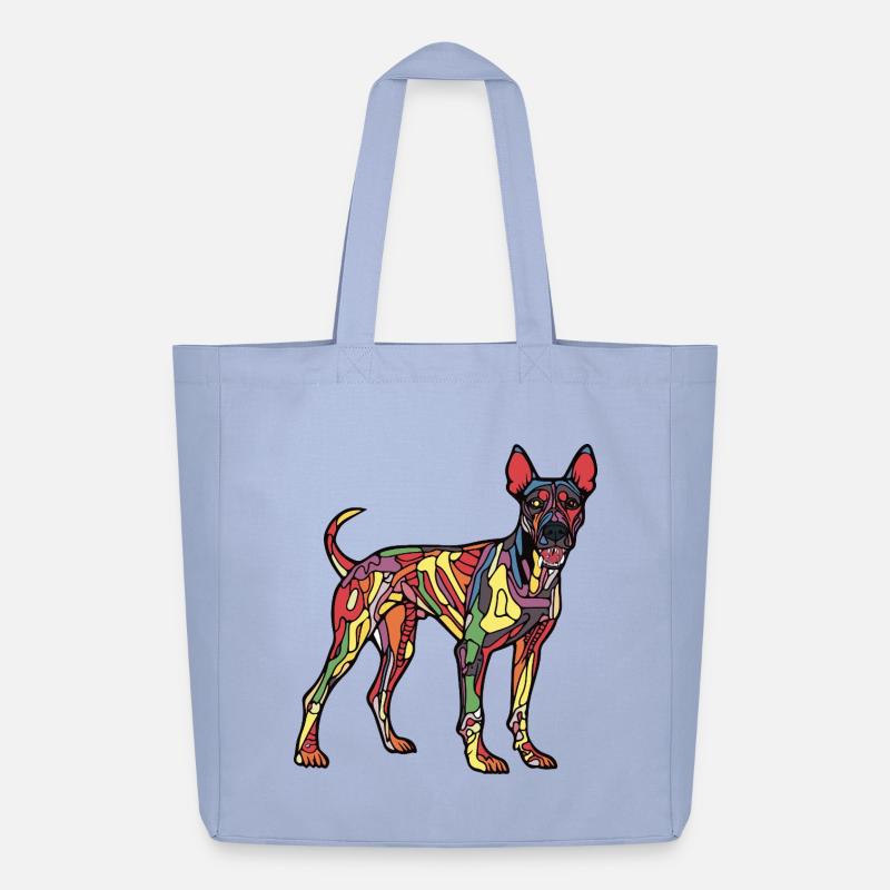 Dobermann Hund Halloween Comic Lustig - Midweight recycelter Stoffbeutel von Stanley/Stella - Sky