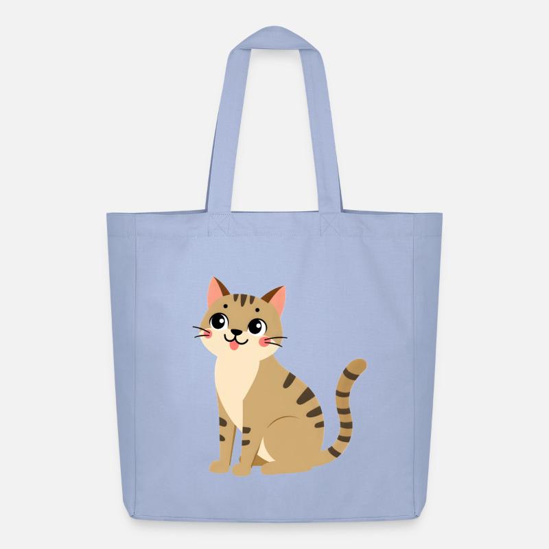 Katze - Midweight recycelter Stoffbeutel von Stanley/Stella - Sky