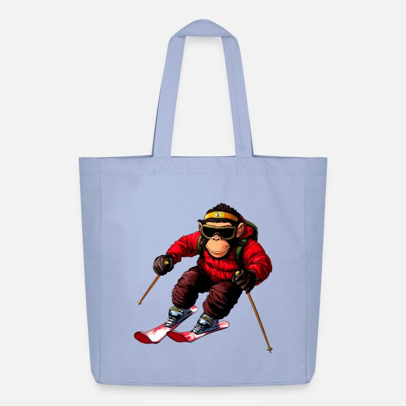 Affen Ski - Midweight recycelter Stoffbeutel von Stanley/Stella - Sky