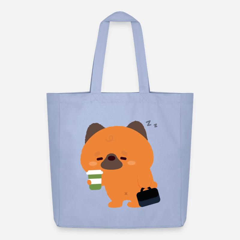 Schläfriger Deutscher Schäferhund-Kaffee - Midweight recycelter Stoffbeutel von Stanley/Stella - Sky