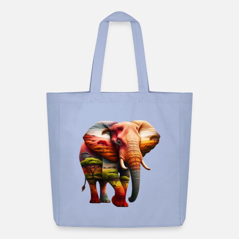 Elefant - Midweight recycelter Stoffbeutel von Stanley/Stella - Sky