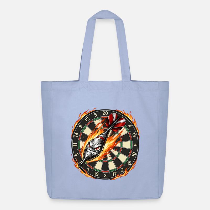 Flammenpfeil trifft Dartboard - Midweight recycelter Stoffbeutel von Stanley/Stella - Sky
