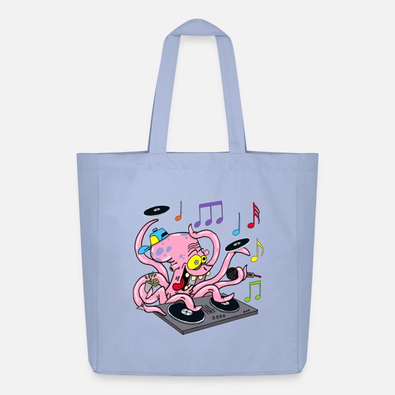 Deejay Oktopus - Midweight recycelter Stoffbeutel von Stanley/Stella - Sky
