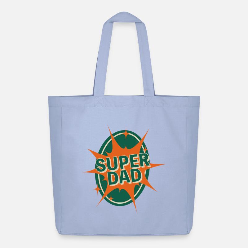 Super Dad Comic Style Design - Midweight recycelter Stoffbeutel von Stanley/Stella - Sky