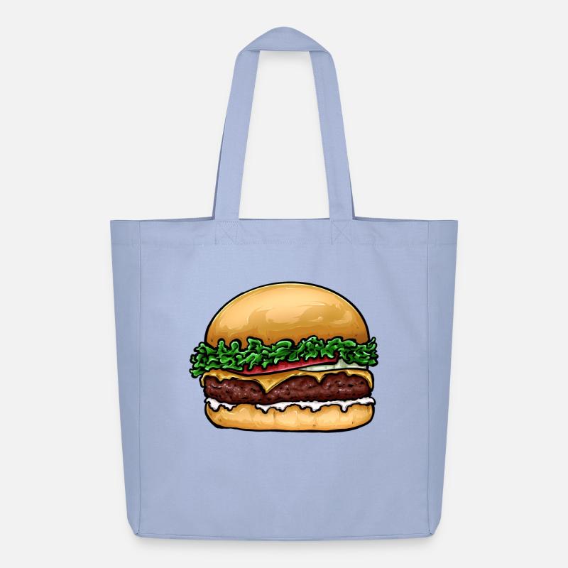 Hamburger Cheeseburger - Midweight recycelter Stoffbeutel von Stanley/Stella - Sky