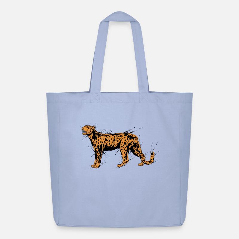 Gepard Leopard - Midweight recycelter Stoffbeutel von Stanley/Stella - Sky