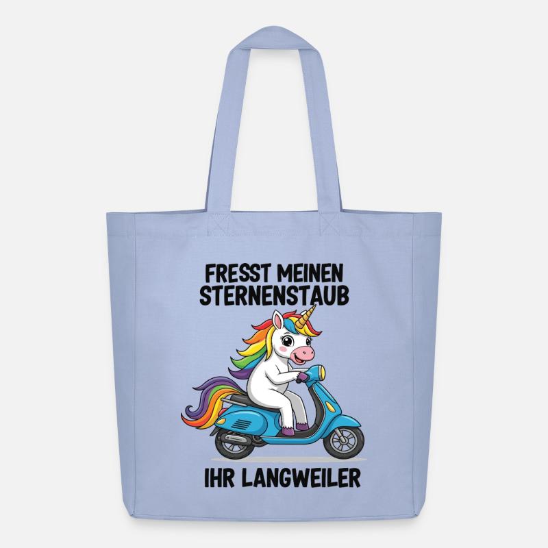 Roller-Einhorn - Midweight recycelter Stoffbeutel von Stanley/Stella - Sky