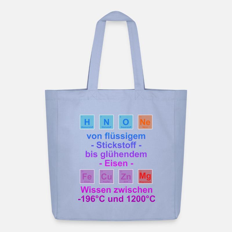 Unispruch "auf Temperatur" Geschenk, Studenten - Midweight recycelter Stoffbeutel von Stanley/Stella - Sky