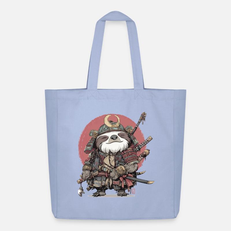 Sloth Samurai Armor - Midweight Recycled Tote Bag by Stanley/Stella - sky