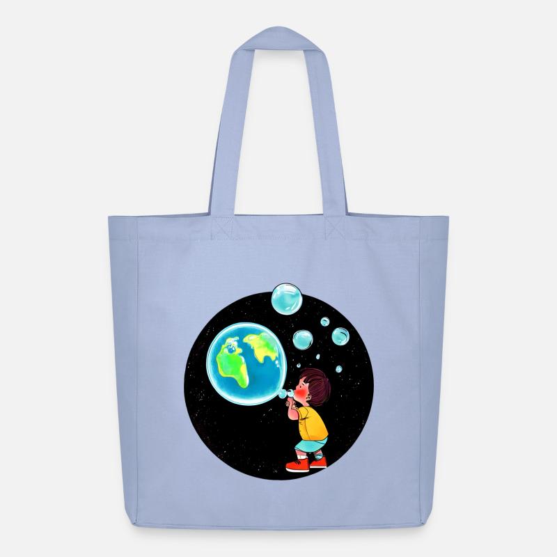 Planet Erde - Midweight recycelter Stoffbeutel von Stanley/Stella - Sky