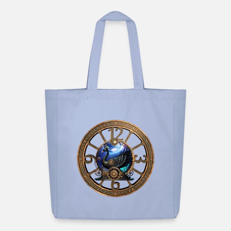 Schwarzer Steampunk-Schwan - Midweight recycelter Stoffbeutel von Stanley/Stella - Sky