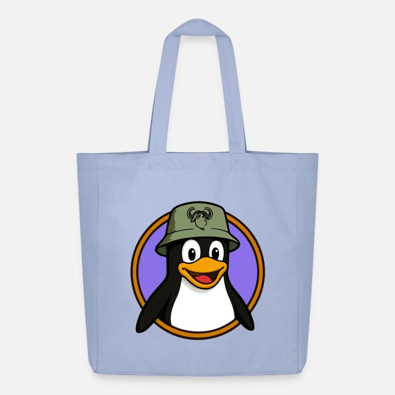 Tux Linux + GNU Hut - Midweight recycelter Stoffbeutel von Stanley/Stella - Sky