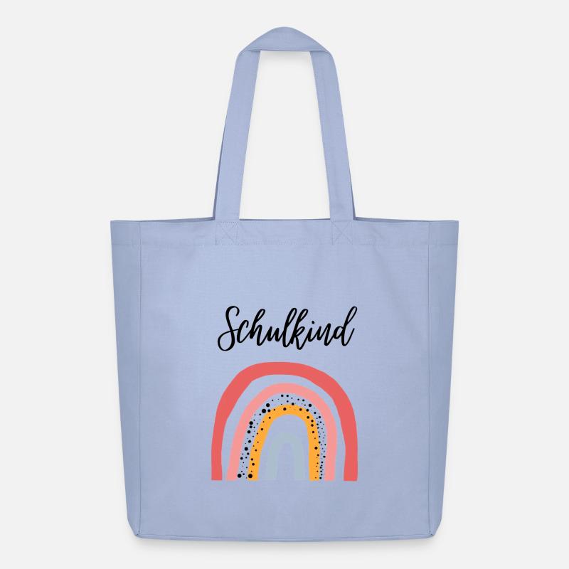 Schulkind Regenbogen Geschenkidee zur Einschulung - Midweight recycelter Stoffbeutel von Stanley/Stella - Sky