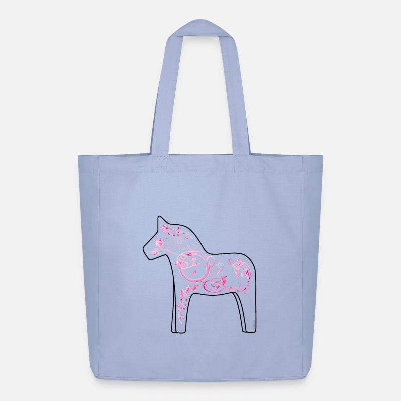 Dala Pferd Pink - Midweight recycelter Stoffbeutel von Stanley/Stella - Sky