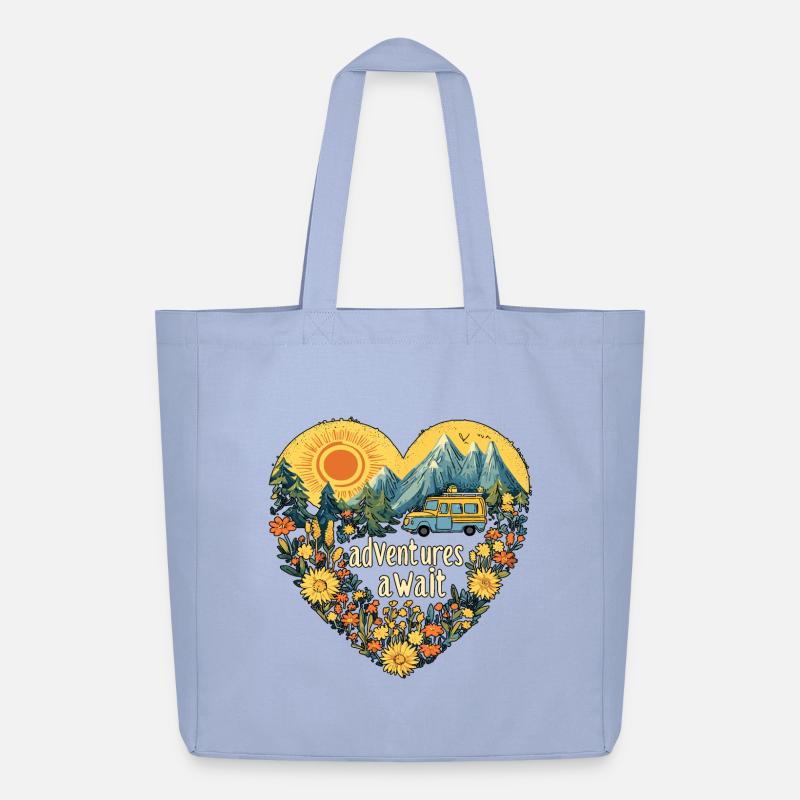 camping adventures await - Midweight recycelter Stoffbeutel von Stanley/Stella - Sky