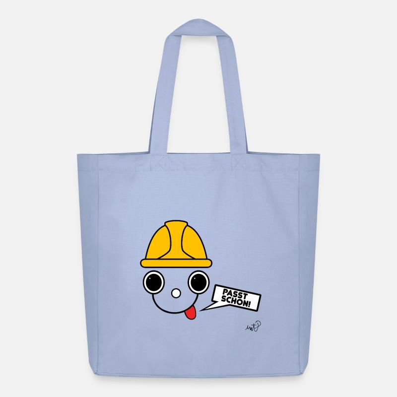 Koppie mit Bauarbeiterhelm  - Midweight recycelter Stoffbeutel von Stanley/Stella - Sky