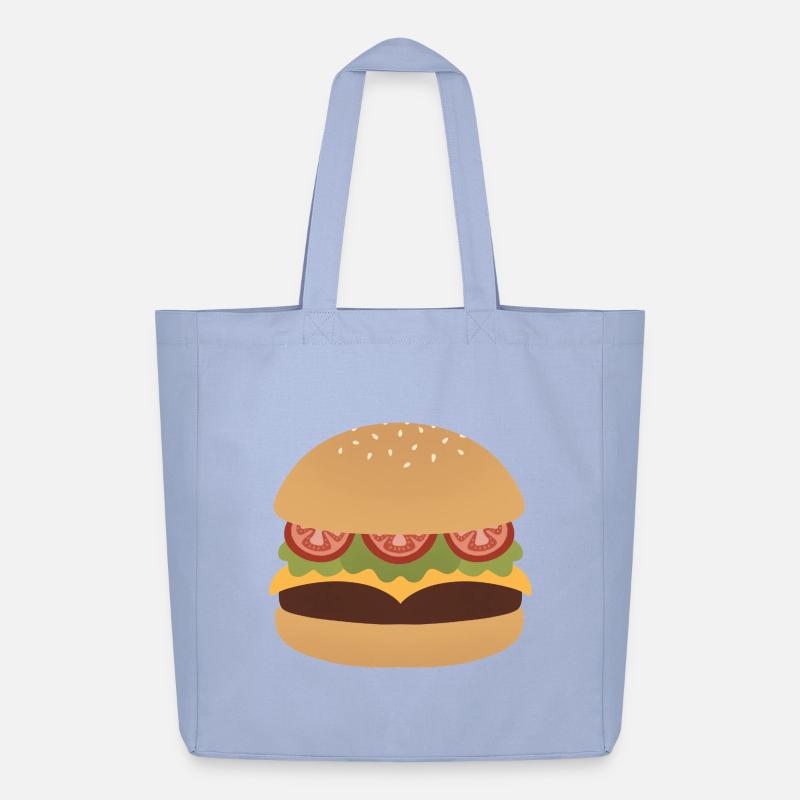 Klassische Burger Flat Kunst - Midweight recycelter Stoffbeutel von Stanley/Stella - Sky