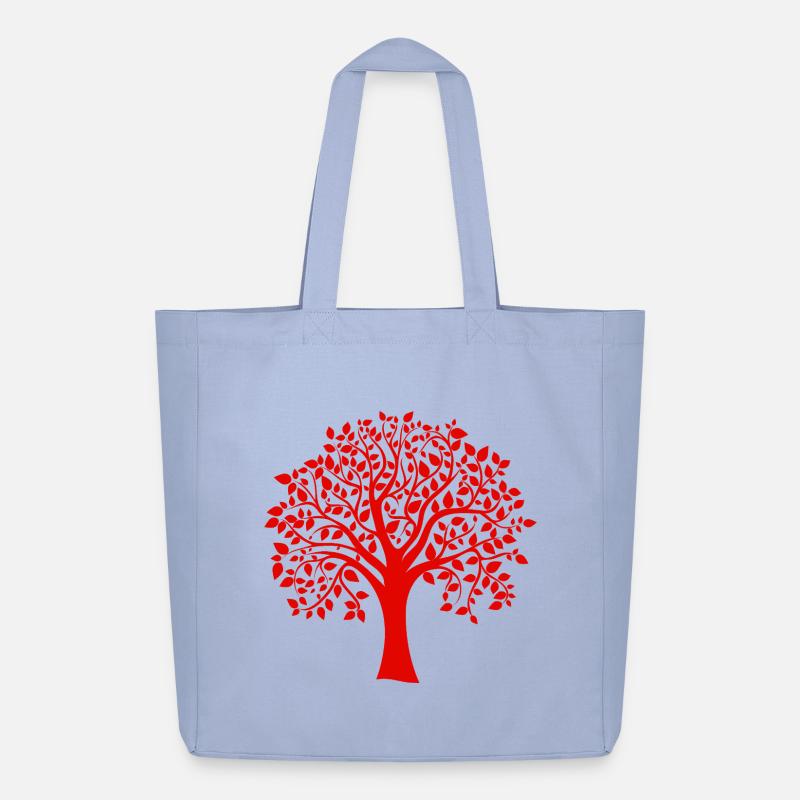 Rote Jumbo-Baum-Print-Silhouette - Midweight recycelter Stoffbeutel von Stanley/Stella - Sky