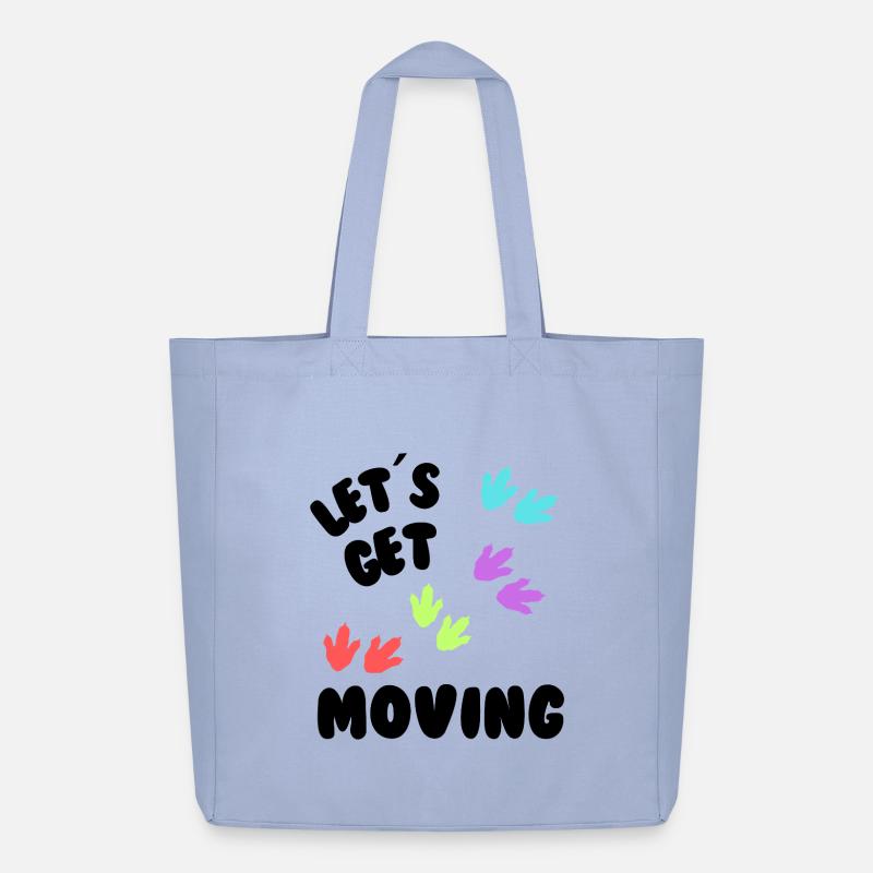 Let's Get Move – Dinosaur Tracks Kindershirt - Midweight recycelter Stoffbeutel von Stanley/Stella - Sky
