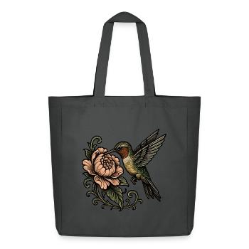 Kolibri mit Rose Vintage Tattoo - Midweight recycelter Stoffbeutel von Stanley/Stella - Sky - Vorne