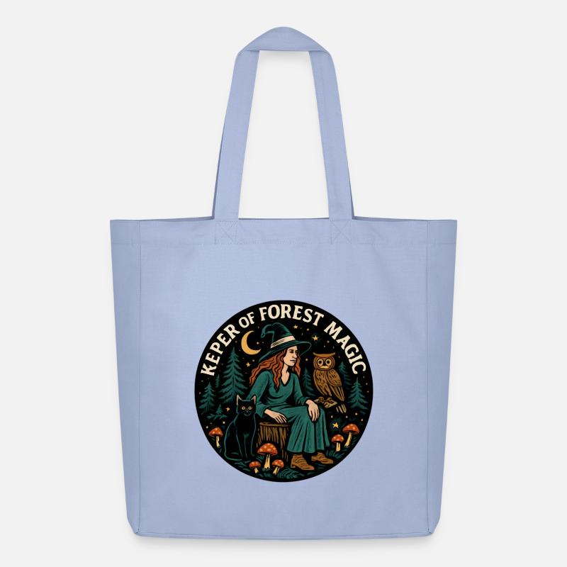 Forest Spell Forest Witch Patch - Midweight Recycled Tote Bag by Stanley/Stella - sky