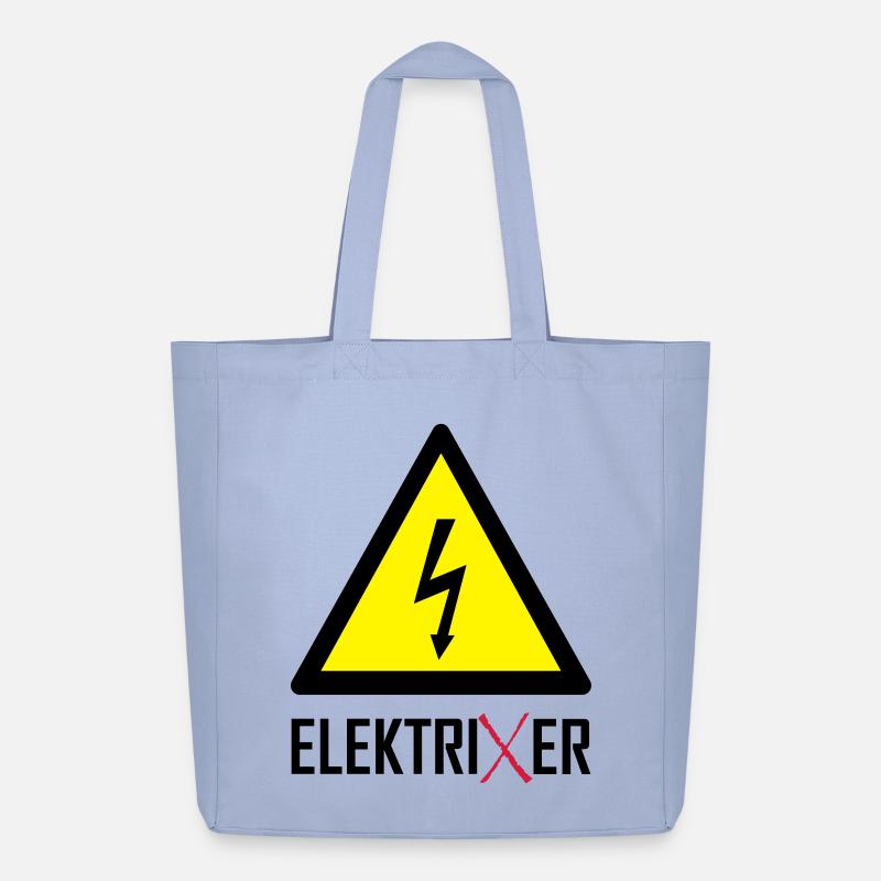ElektriXer Elektriker Blitz Pfeil - Midweight recycelter Stoffbeutel von Stanley/Stella - Sky