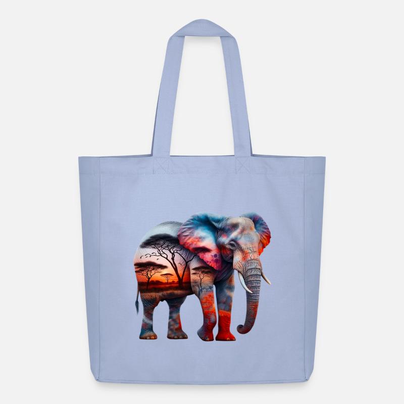 Elefant - Midweight recycelter Stoffbeutel von Stanley/Stella - Sky
