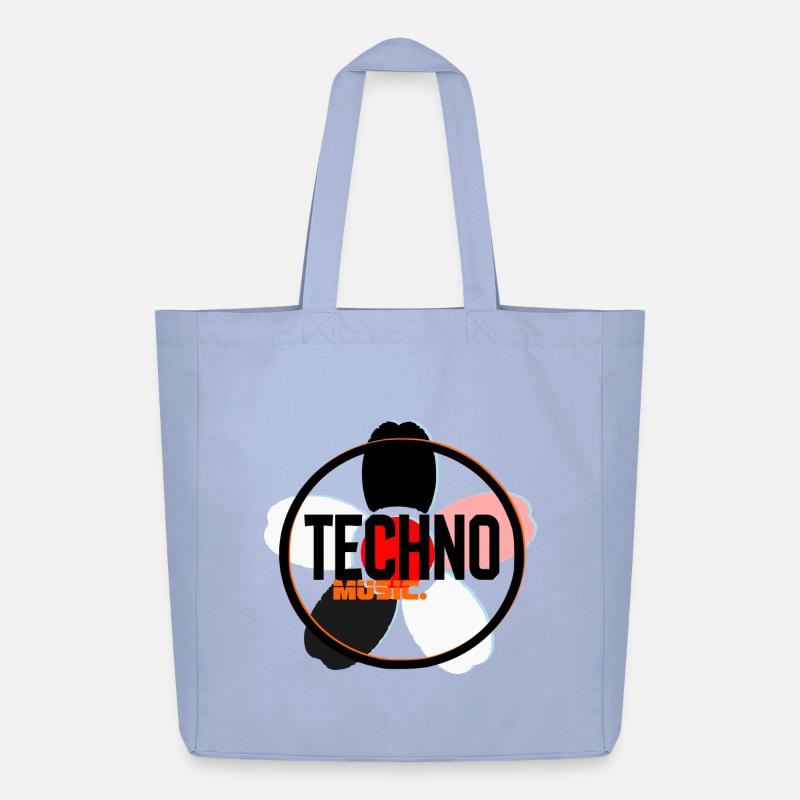 Techno Music Circle Logo - Midweight recycelter Stoffbeutel von Stanley/Stella - Sky