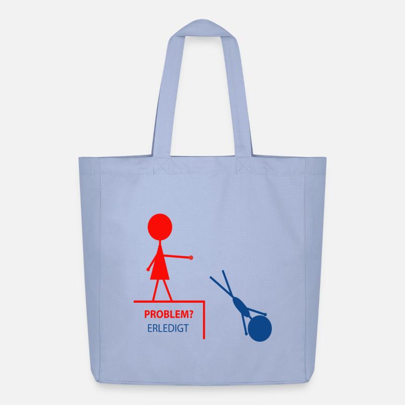 Funny saying – problem? Done! - Midweight Recycled Tote Bag by Stanley/Stella - sky