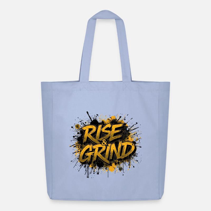 Rise & Grind Graffiti - Midweight recycelter Stoffbeutel von Stanley/Stella - Sky