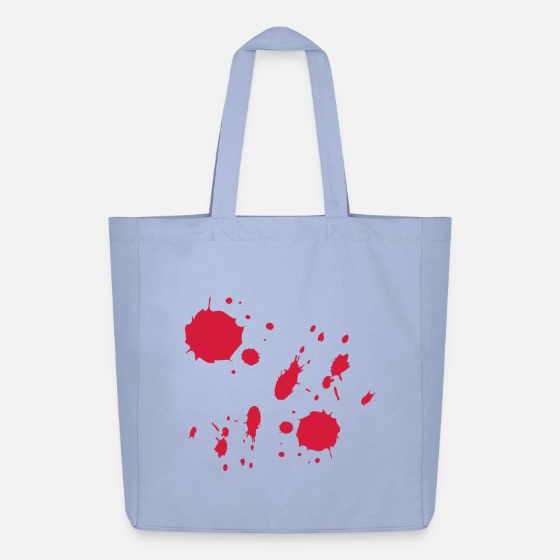 Red Paint Splashes Abstract Pattern - Midweight Recycled Tote Bag by Stanley/Stella - sky