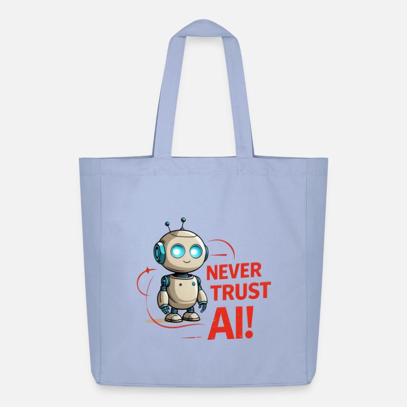 Never Trust AI - Midweight recycelter Stoffbeutel von Stanley/Stella - Sky