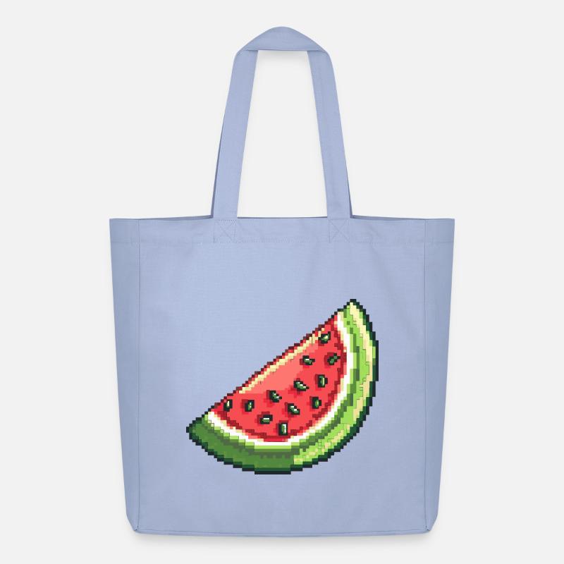 Pixel Wassermelone Slice - Midweight recycelter Stoffbeutel von Stanley/Stella - Sky
