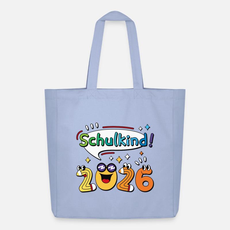 Schulkind 2026 Einschulung Schulanfang Comic - Midweight recycelter Stoffbeutel von Stanley/Stella - Sky