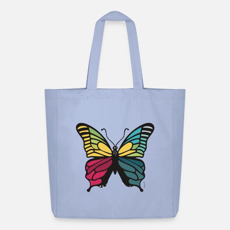 Lebendiger Regenbogenschmetterling - Midweight recycelter Stoffbeutel von Stanley/Stella - Sky