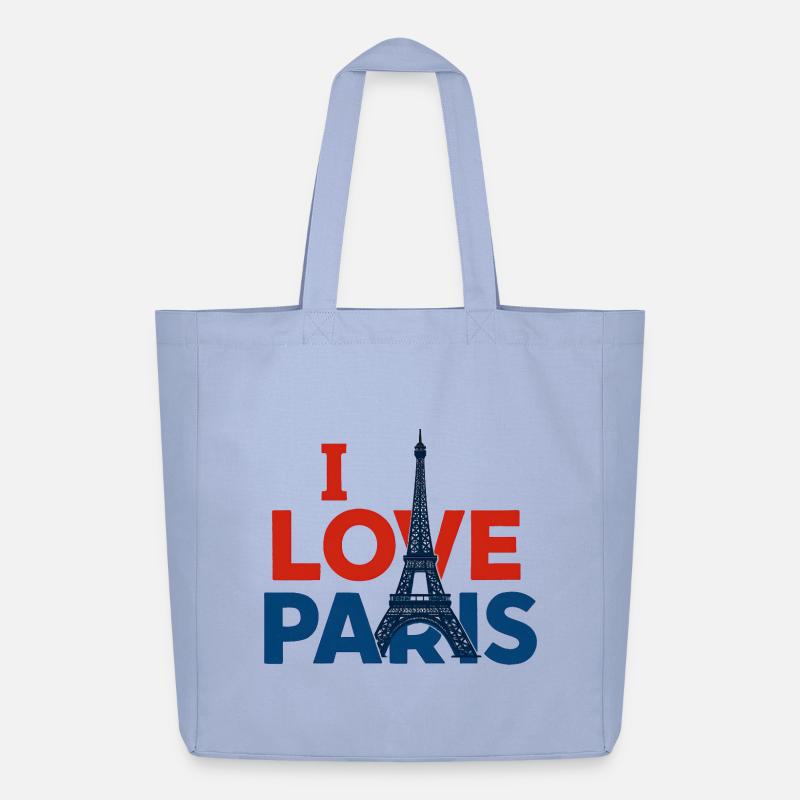 Ich liebe Paris - Midweight recycelter Stoffbeutel von Stanley/Stella - Sky