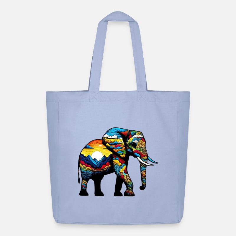 Elefant - Midweight recycelter Stoffbeutel von Stanley/Stella - Sky