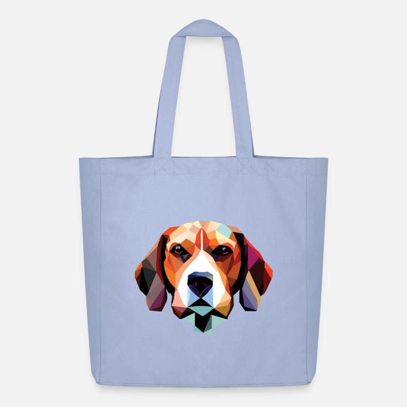 Beagle Hund Polygon - Midweight recycelter Stoffbeutel von Stanley/Stella - Sky