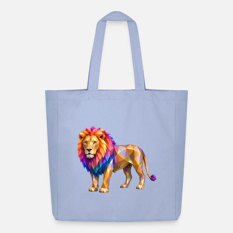 Explosion de couleur de lion polygonal - Tote bag Stanley/Stella Midweight recyclé - ciel