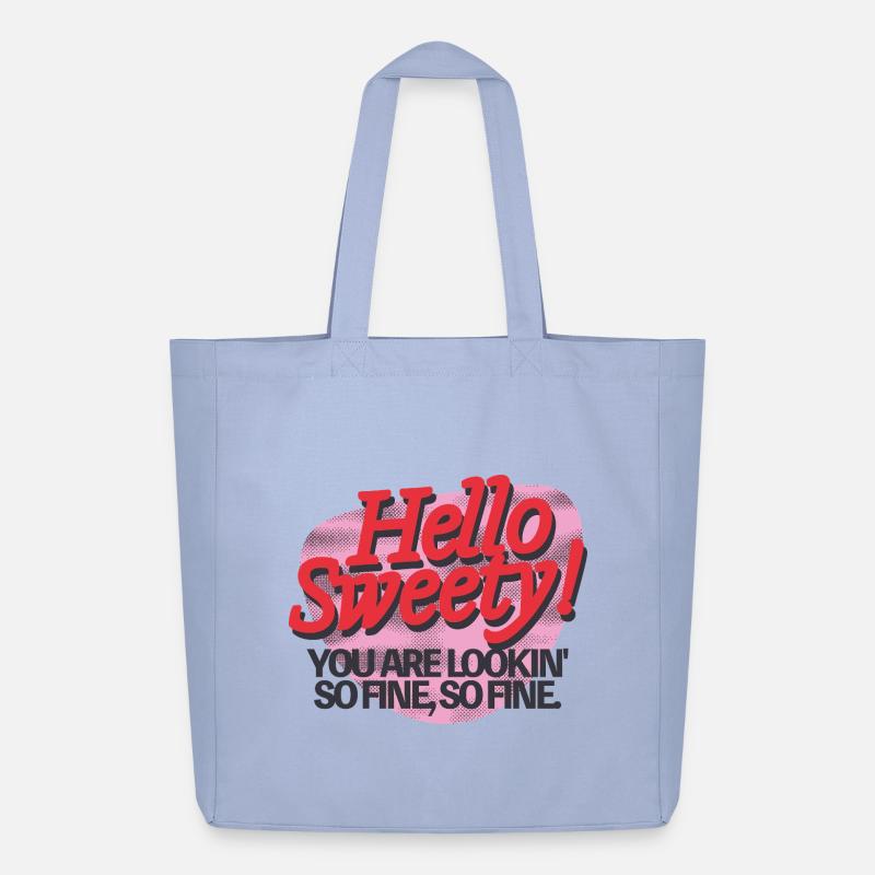 Hello Sweety! – Flirty Retro Vibes - Midweight recycelter Stoffbeutel von Stanley/Stella - Sky