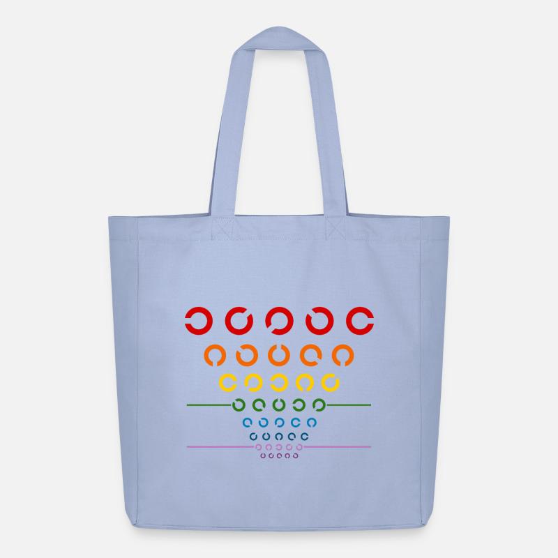 Regenbogen Sehtest - Midweight recycelter Stoffbeutel von Stanley/Stella - Sky