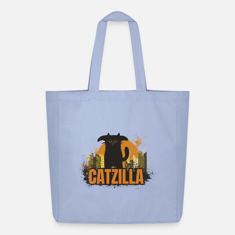 Catzilla. Katzenmonster - Midweight recycelter Stoffbeutel von Stanley/Stella - Sky
