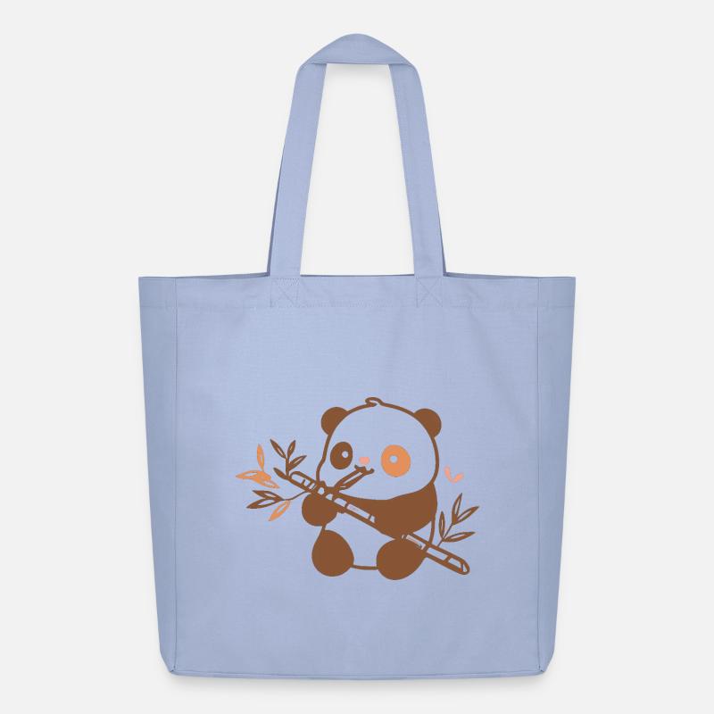 Kuschelpanda mit Bambus - Midweight recycelter Stoffbeutel von Stanley/Stella - Sky
