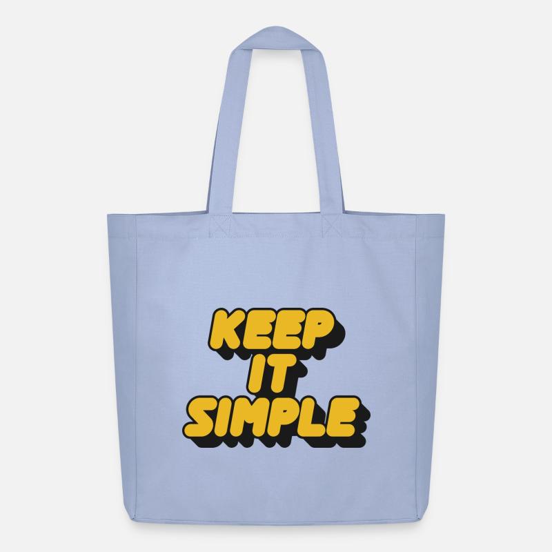 Keep It Simple Retro Bold - Midweight Recycled Tote Bag by Stanley/Stella - sky