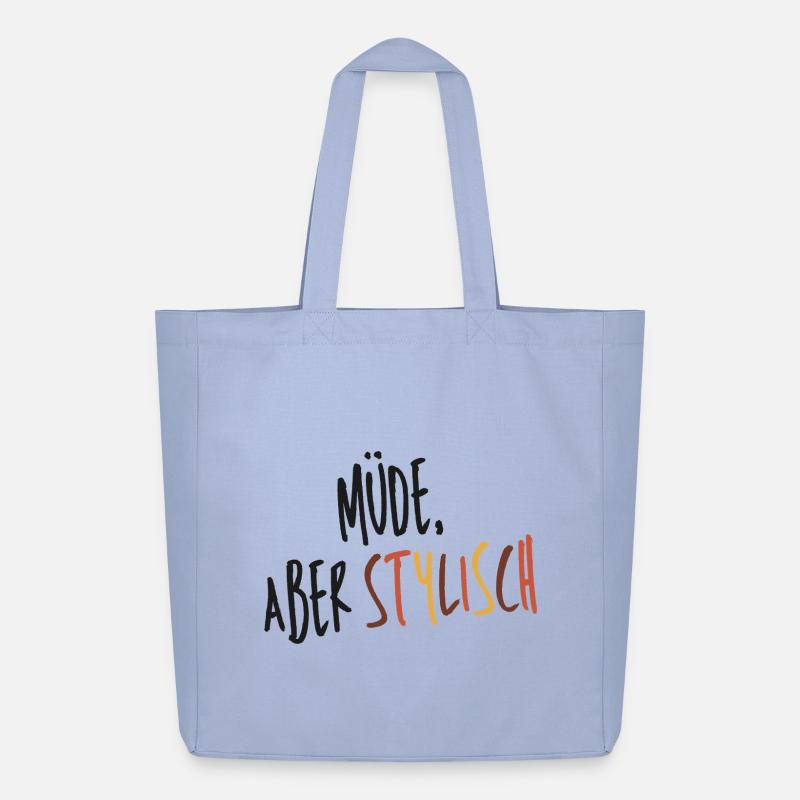Müde aber stylisch  - Midweight recycelter Stoffbeutel von Stanley/Stella - Sky
