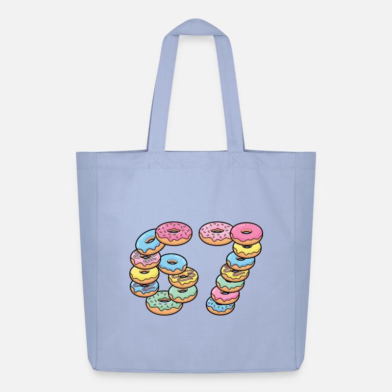 Pastel Donut Stack 67 Muster - Midweight recycelter Stoffbeutel von Stanley/Stella - Sky