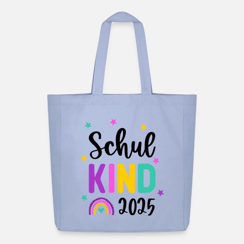 Schulkind 2025 Einschulung Regenbogen Schule - Midweight recycelter Stoffbeutel von Stanley/Stella - Sky