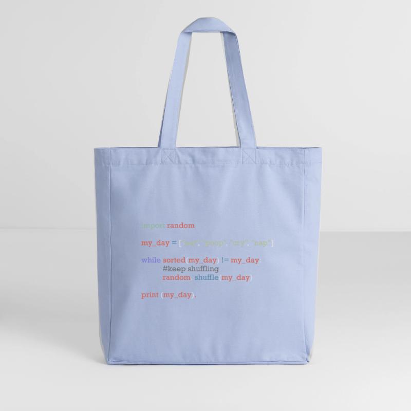 Funny python code about everyday life, baby Midweight Recycled Tote Bag by Stanley/Stella