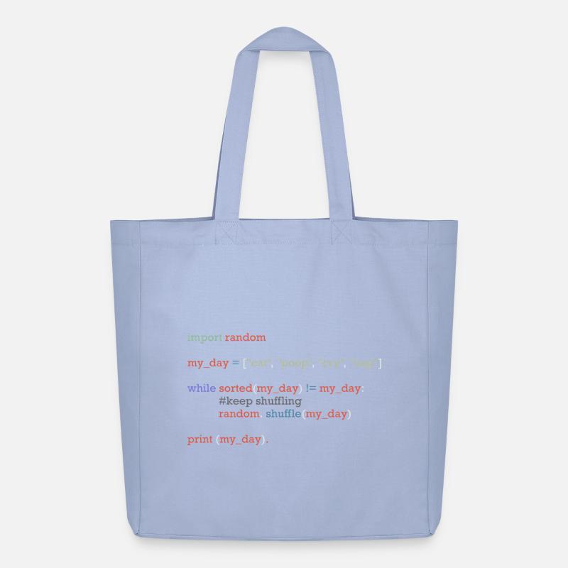 Lustiger Python-Code über den Alltag, Baby - Midweight recycelter Stoffbeutel von Stanley/Stella - Sky